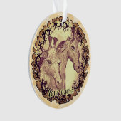 Giraffe Moon Ornament (Vorderseite)