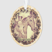 Giraffe Moon Ornament (Vorderseite)