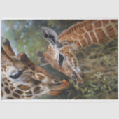 Giraffe Mother Baby Nah Up Decoupage Seidenpapier (Vorderseite)
