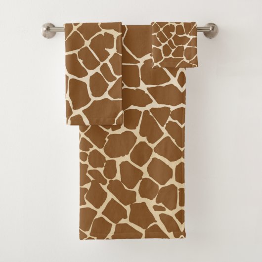Giraffe Muster ausblenden Print Badhandtuch Set (Insitu)