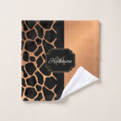 Giraffe Muster Badhandtuch Set (Waschlappen)
