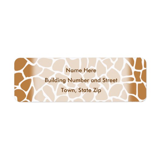 Giraffe Muster Brown Animal Print Design. (Vorne)