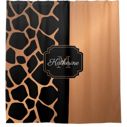 Giraffe Muster Duschvorhang (Vorderseite)