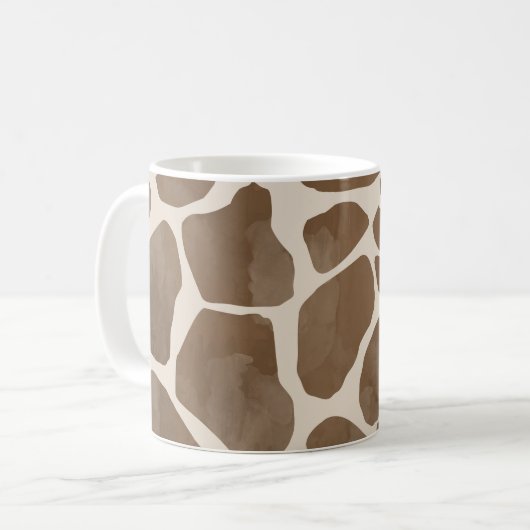 Giraffe-Muster für Tierdrucke Kaffeetasse (Vorderseite Links)