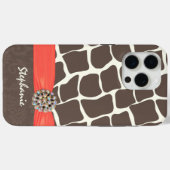 Giraffe Muster gedruckte Band und Kristall Case-Mate iPhone Hülle (Rückseite (Horizontal))