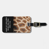 Giraffe-Muster-Geschenk für Wildtiere Gepäckanhänger (Vorderseite horizontal)