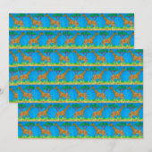 Giraffe (Muster) - Grußkarte Feiertagskarte (Vorne/Hinten)