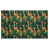 Giraffe Muster in einem grünen Dschungel Stoff (Fat Quarter (45,7 x 55,9 cm))
