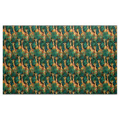 Giraffe Muster in einem grünen Dschungel Stoff (Yard (91,4 cm))