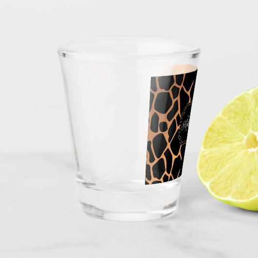 Giraffe Muster Schnapsglas (Links)