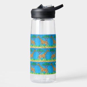 Giraffe (Muster) - Wasserflasche Trinkflasche