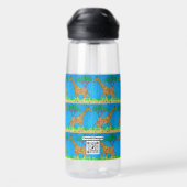Giraffe (Muster) - Wasserflasche Trinkflasche (Rückseite)