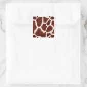 Giraffe Musterschrift Quadratischer Aufkleber (Tasche)