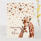 Giraffe Mütter Tag, glücklicher Muttertag Karte (Gelbe Blume)