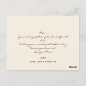 Giraffe Mütter Tag, glücklicher Muttertag Postkarte (Rückseite)