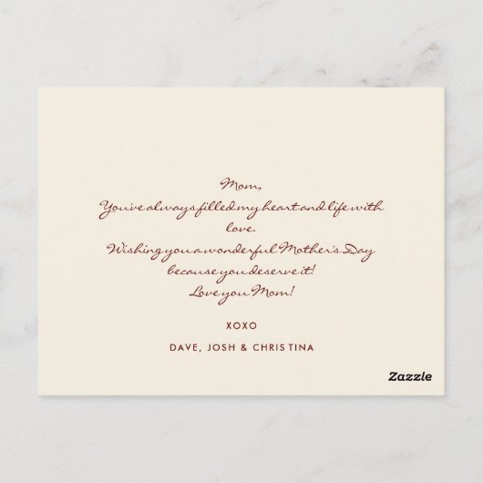 Giraffe Mütter Tag, glücklicher Muttertag Postkarte (Rückseite)