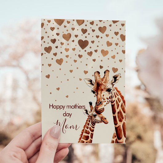 Giraffe Mütter Tag, glücklicher Muttertag Postkarte