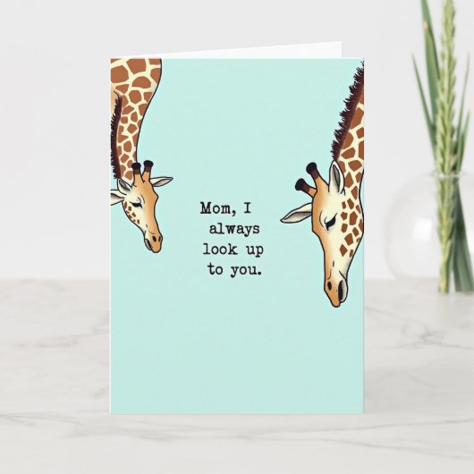 Giraffe-Mütter-Tag Illustrationskarte Karte (Vorderseite)
