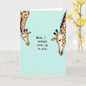 Giraffe-Mütter-Tag Illustrationskarte Karte (Gelbe Blume)