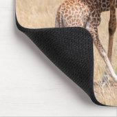 Giraffe Mutter und Baby in Kenia Mousepad (Ecke)