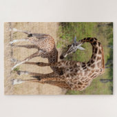 Giraffe Mutter und Baby in Kenia Puzzle (Horizontal)