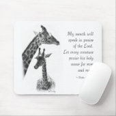 Giraffe, Mutter und Kind Mousepad (Mit Mouse)