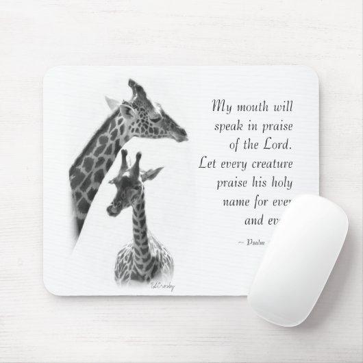 Giraffe, Mutter und Kind Mousepad (Mit Mouse)