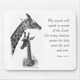 Giraffe, Mutter und Kind Mousepad