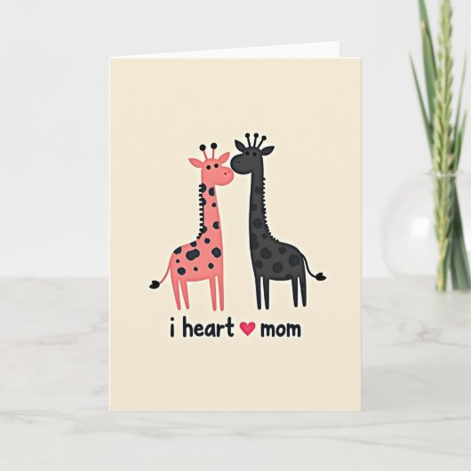 Giraffe Muttertagskarte Karte (Vorderseite)