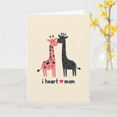 Giraffe Muttertagskarte Karte (Gelbe Blume)