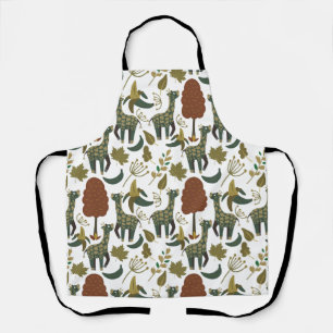 Giraffe nahtloses Muster farbenfrohes Blumenmust Schürze