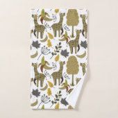 Giraffe nahtloses Muster, gelb, groß Badhandtuch Set (Handtuch)