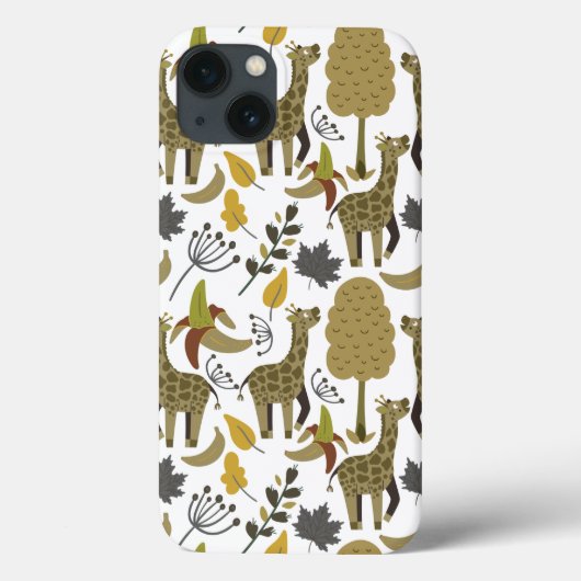 Giraffe nahtloses Muster, gelb, groß Case-Mate iPhone Hülle (Rückseite)