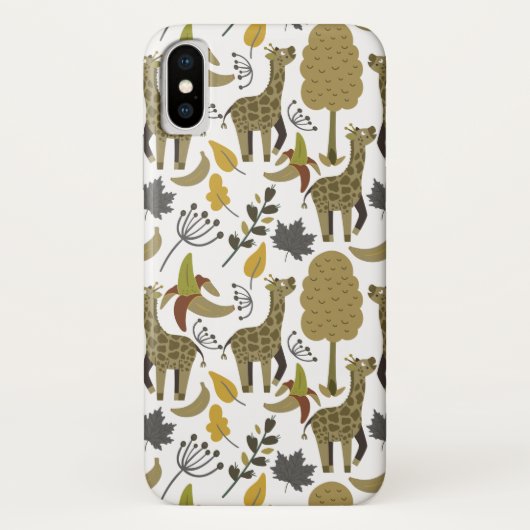 Giraffe nahtloses Muster, gelb, groß Case-Mate iPhone Hülle (Rückseite)