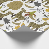Giraffe nahtloses Muster, gelb, groß Geschenkpapier (Ecke)