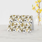Giraffe nahtloses Muster, gelb, groß Karte (Gelbe Blume)