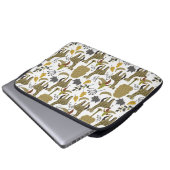 Giraffe nahtloses Muster, gelb, groß Laptopschutzhülle (Vorne Knopf)