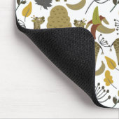 Giraffe nahtloses Muster, gelb, groß Mousepad (Ecke)