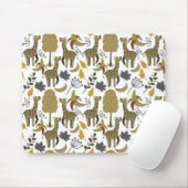Giraffe nahtloses Muster, gelb, groß Mousepad (Mit Mouse)
