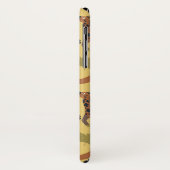 Giraffe nahtloses Muster, gelber Hintergrund Case-Mate iPhone Hülle (Hinten/Links)