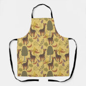 Giraffe nahtloses Muster, gelber Hintergrund Schürze (Vorderseite)
