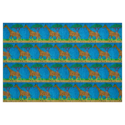 Giraffe - Natürliches Leinengewebe Stoff (Fat Quarter (45,7 x 55,9 cm))