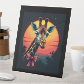 Giraffe Neck Like a Rollercoaster Run Funny Retro Sockelschild (In Situ)