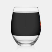 Giraffe Neck Like a Rollercoaster Run Funny Retro Weinglas Ohne Stiel (Rechts)