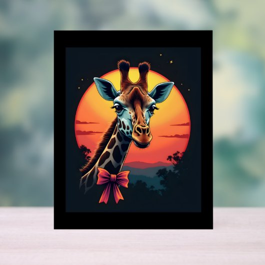 Giraffe Neck wie ein Rollercoaster Run Funny Retro Acrylschild (Neutral)