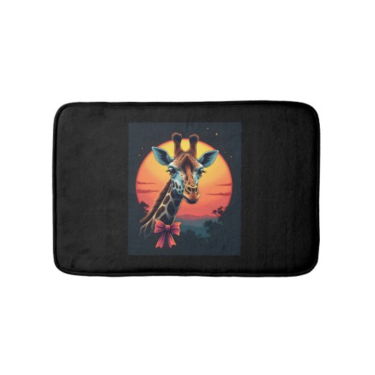 Giraffe Neck wie ein Rollercoaster Run Funny Retro Badematte (Vorderseite)