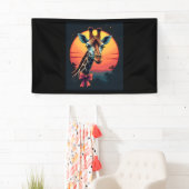 Giraffe Neck wie ein Rollercoaster Run Funny Retro Banner (Insitu)