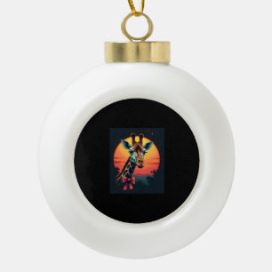 Giraffe Neck wie ein Rollercoaster Run Funny Retro Keramik Kugel-Ornament