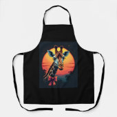 Giraffe Neck wie ein Rollercoaster Run Funny Retro Schürze (Vorderseite)
