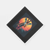 Giraffe Neck wie ein Rollercoaster Run Funny Retro Serviette (Ecke)